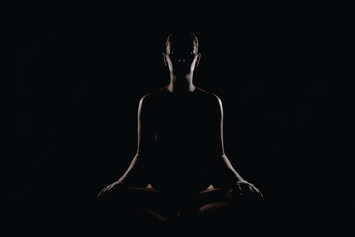 Practitioner demonstrating pranayama technique